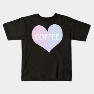 Coffee Sticker- Heart- Coffee Lover Kids T-Shirt